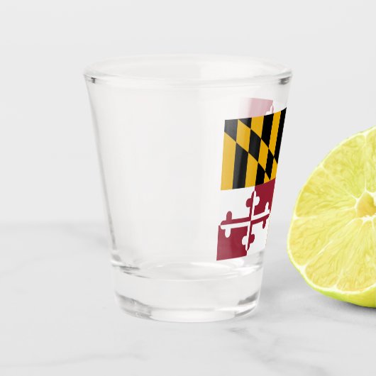 Patriotisches Schießglas mit der Flagge von Maryla Schnapsglas (Links)