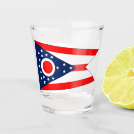 Patriotisches Schießglas mit der Flagge von Ohio Schnapsglas