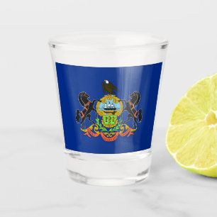 Patriotisches Schießglas mit der Flagge von Pennsy Schnapsglas