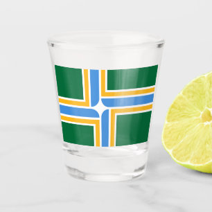 Patriotisches Schießglas mit der Flagge von Portla Schnapsglas