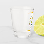 Patriotisches Schießglas mit der Flagge von Rhode  Schnapsglas (Links)