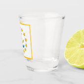 Patriotisches Schießglas mit der Flagge von Rhode  Schnapsglas (Rechts)