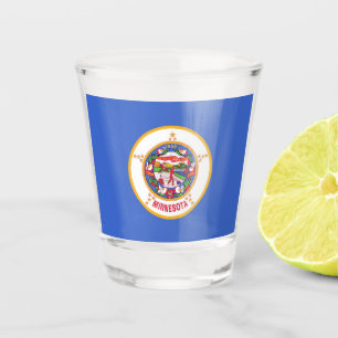 Patriotisches Schießglas mit Fahne von Minnesota Schnapsglas