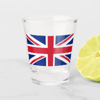 Patriotisches Schießglas mit Flagge des Vereinigte