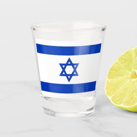 Patriotisches Schießglas mit Flagge Israels Schnapsglas (Vorderseite)