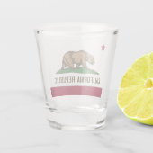 Patriotisches Schießglas mit Flagge Kaliforniens, Schnapsglas (Rückseite)