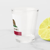 Patriotisches Schießglas mit Flagge Kaliforniens, Schnapsglas (Rechts)