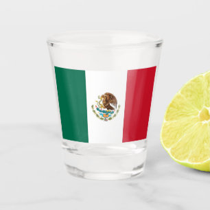 Patriotisches Schießglas mit Flagge Mexikos Schnapsglas