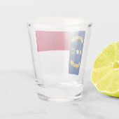 Patriotisches Schießglas mit Flagge von North Caro Schnapsglas (Rückseite)
