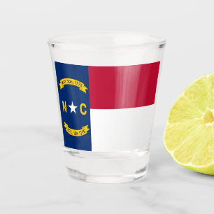 Patriotisches Schießglas mit Flagge von North Caro Schnapsglas