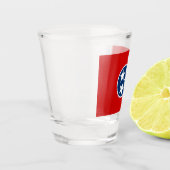 Patriotisches Schießglas mit Flagge von Tennessee Schnapsglas (Links)