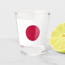 Patriotisches Schießglas mit japanischer Flagge Schnapsglas