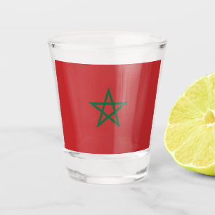 Patriotisches Schießglas mit marokkanischer Flagge Schnapsglas