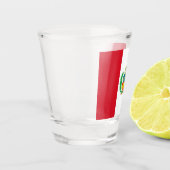 Patriotisches Schießglas mit Peru-Flagge Schnapsglas (Links)