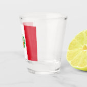 Patriotisches Schießglas mit Peru-Flagge Schnapsglas (Rechts)