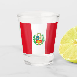 Patriotisches Schießglas mit Peru-Flagge Schnapsglas