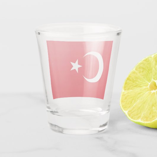 Patriotisches Schießglas mit türkischer Flagge Schnapsglas (Rückseite)