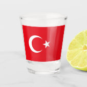 Patriotisches Schießglas mit türkischer Flagge Schnapsglas (Vorderseite)