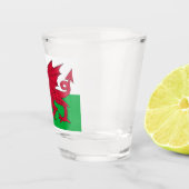 Patriotisches Schießglas mit Wales-Flagge Schnapsglas (Rechts)