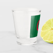 Patriotisches Schießglas unter algerischer Flagge Schnapsglas (Links)
