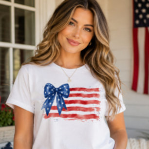Patriotisches Schleifen-Flag-Shirt T-Shirt