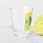 Patriotisches Schnapsglas mit der Flagge von Bady (Links)