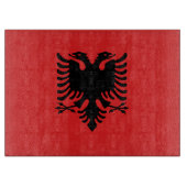 Patriotisches Schneidebrett mit der Flagge Albanie (Vorderseite)