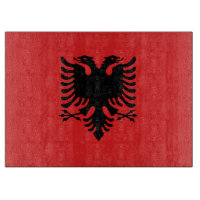 Patriotisches Schneidebrett mit der Flagge Albanie