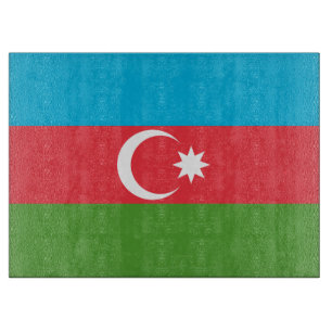 Patriotisches Schneidebrett mit der Flagge Aserbai
