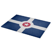 Patriotisches Schneidebrett mit Flagge von Indiana (Ecke)