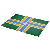 Patriotisches Schneidebrett mit Flagge von Portlan (Ecke)