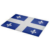 Patriotisches Schneidebrett mit Flagge von Quebec (Ecke)