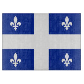 Patriotisches Schneidebrett mit Flagge von Quebec (Vorderseite)