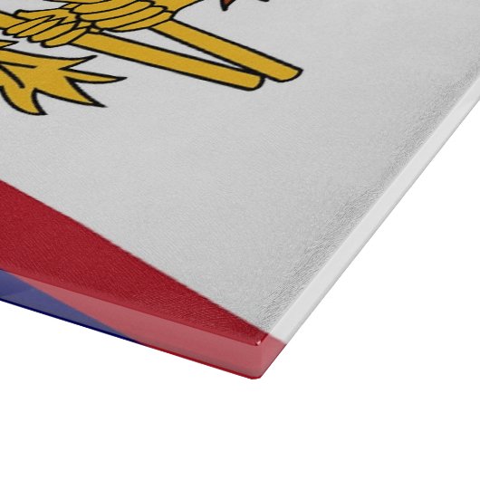 Patriotisches Schneiderbrett mit amerikanischer Sa Schneidebrett (Ecke)