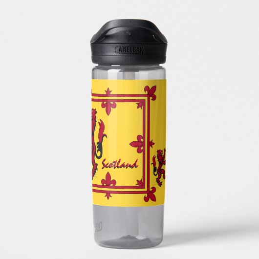 Patriotisches Schottland, Rampant, gelbe schottisc Trinkflasche (Rückseite)