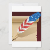 Patriotisches Schreiben Feder auf antiker Papier Einladung (Vorderseite)