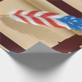 Patriotisches Schreibfeder auf antiker Papier Geschenkpapier