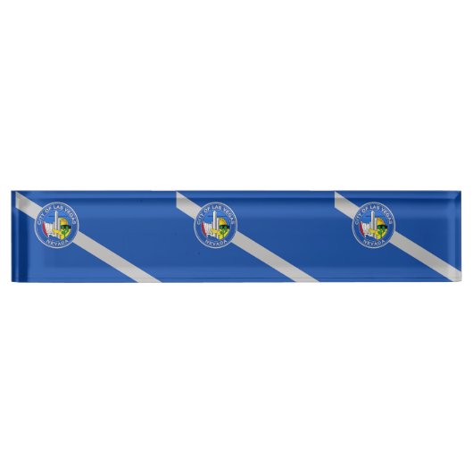 Patriotisches Schreibtischschild mit Fahne von Las (Vorderseite)