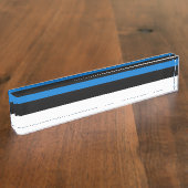 Patriotisches Schreibtischschild mit Flagge Estlan (Seite)