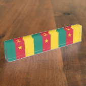 Patriotisches Schreibtischschild mit Flagge Kameru (Seite)