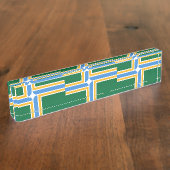 Patriotisches Schreibtischschild mit Flagge von Po (Seite)