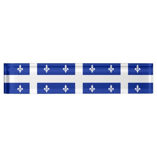 Patriotisches Schreibtischschild mit Flagge von Qu (Vorderseite)