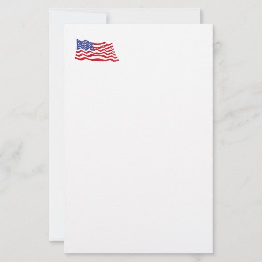 Patriotisches Schreibwarenpapier Briefpapier (Vorderseite)