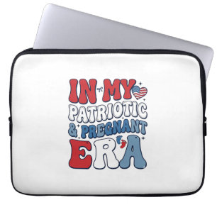 Patriotisches schwangeres Zeitalter Vintage Schwan Laptopschutzhülle