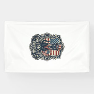 Patriotisches schwarzes Katze Vektorgrafik T-Shirt Banner