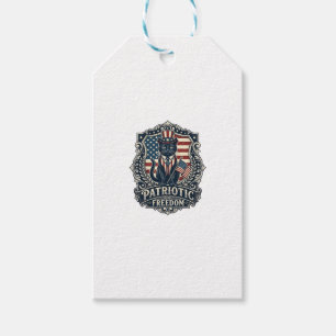 Patriotisches schwarzes Katze Vektorgrafik T-Shirt Geschenkanhänger