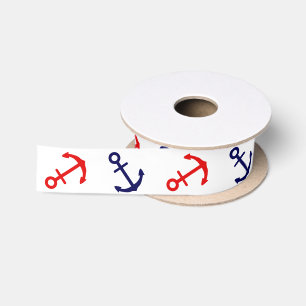 Patriotisches Seeanker-Band Satinband