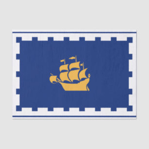 Patriotisches Seidenpapier mit Flagge von Quebec C