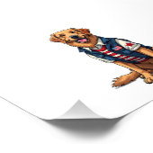 Patriotisches Servicehund Golden Retriever Shirt 4 Fotodruck (Ecke)