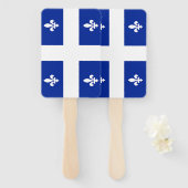 Patriotisches Set der Fans mit der Flagge Quebec Fächer (Vorne und Hinten)